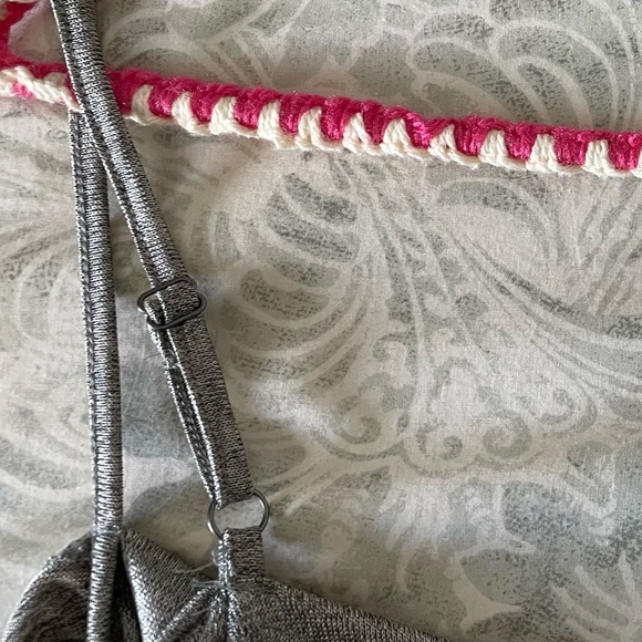 Anthropologie Off-the-Shoulder Silver Top - Picture 5 of 5